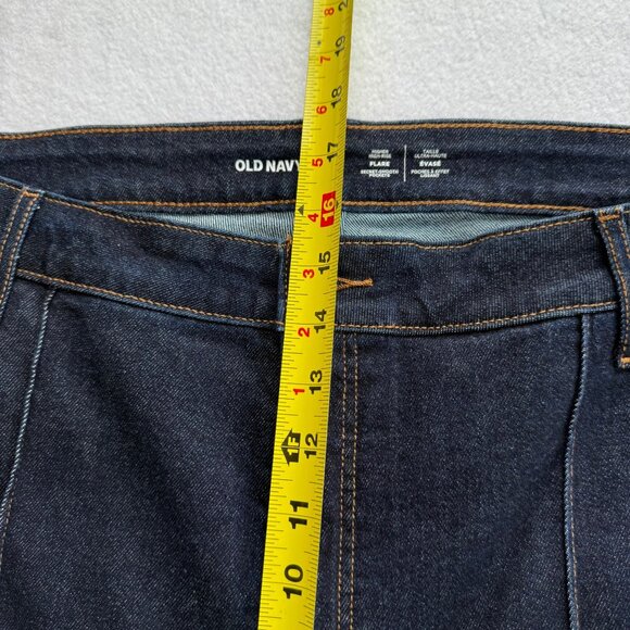 Old Navy Women's High-Rise Flare Leg Stretch Blue Denim Jeans Plus Size 24 NWT - Picture 8 of 10